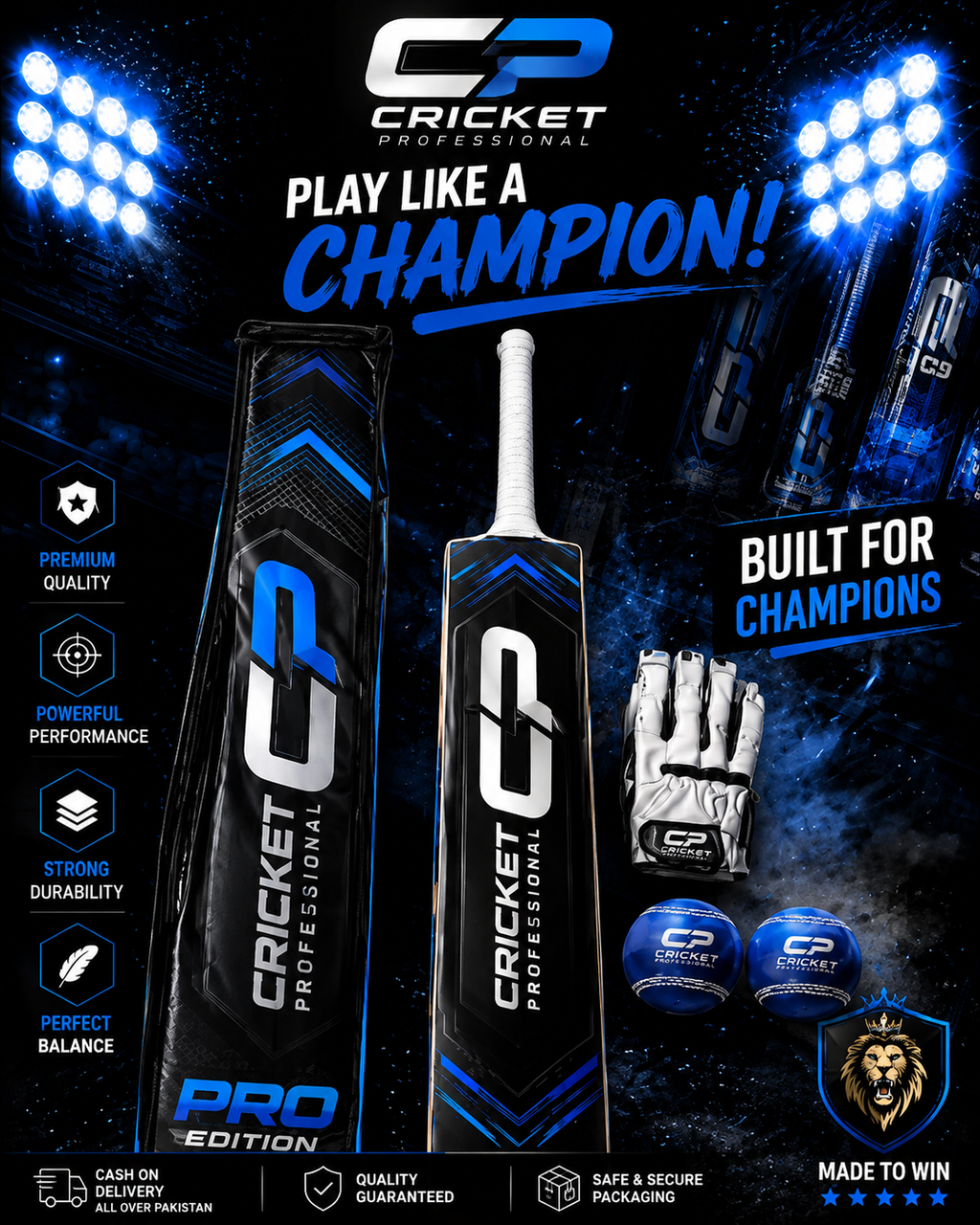 CP Cricket Professional Pro Edition Bat – Built for Champions